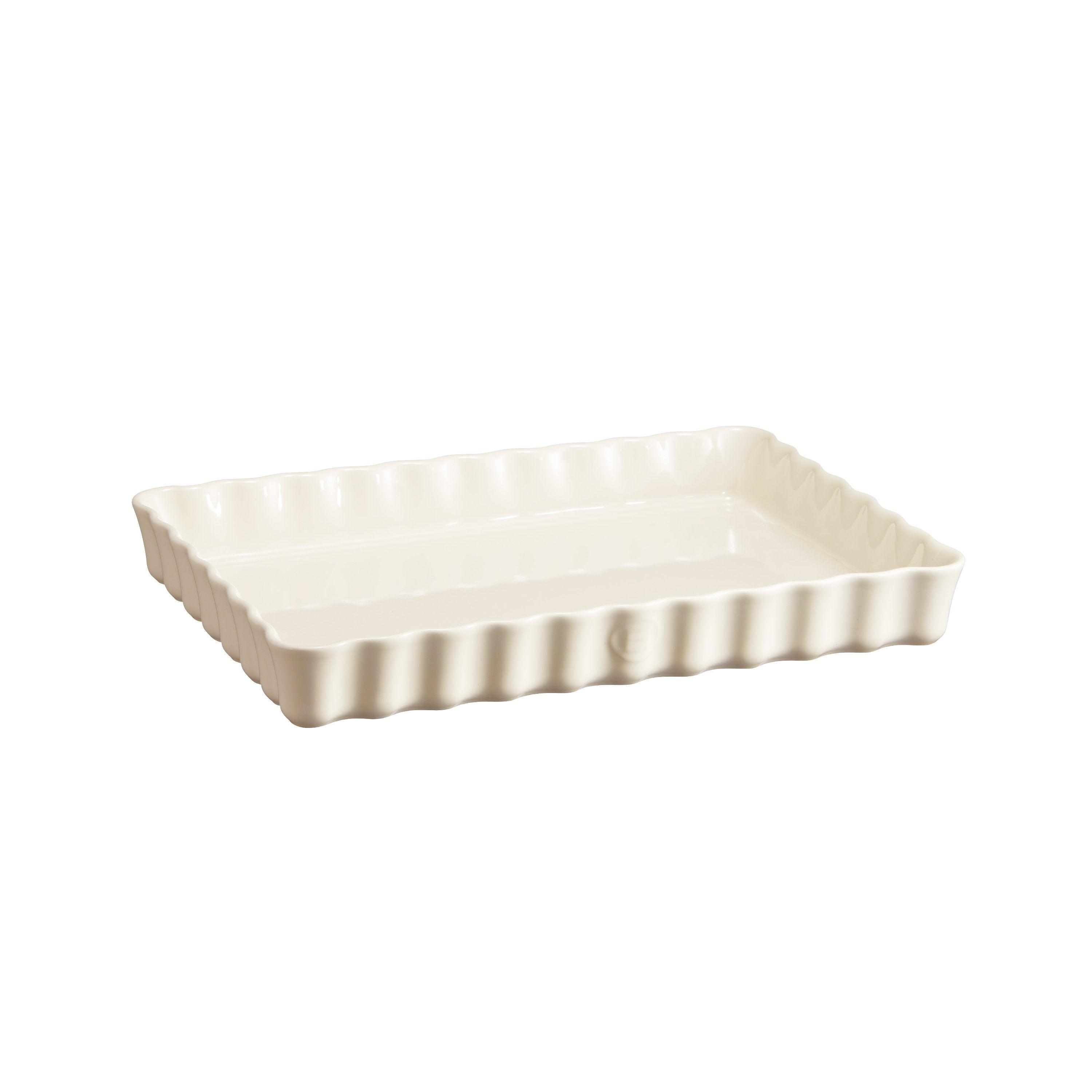 Deep Rectangular Tart Dish Clay 34cm