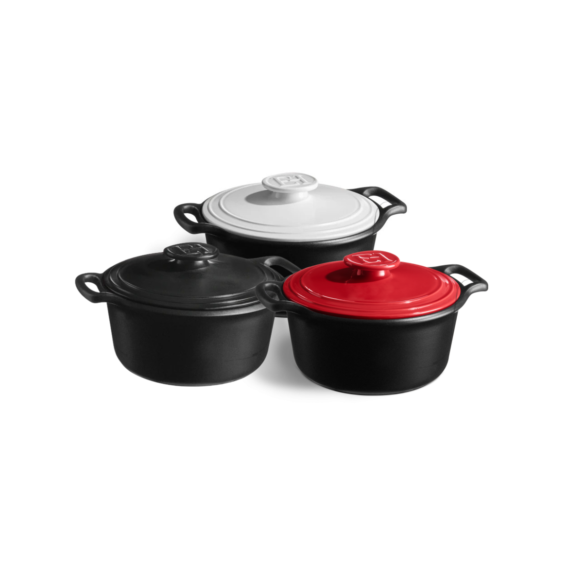 Emile Henry Sublime+3L Round Casserole Showcasing colours