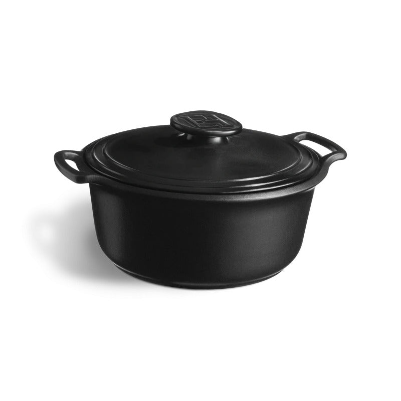 Emile Henry Sublime+ 4L Round Casserole with Slate Lid
