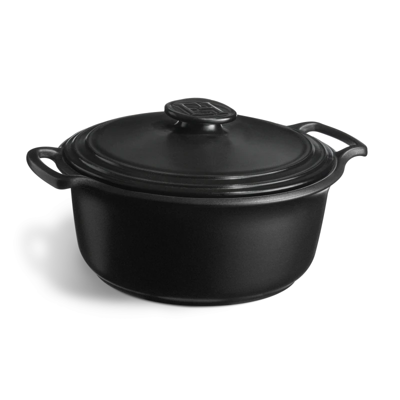 Emile Henry Sublime+ 7L Round Casserole with Slate Lid