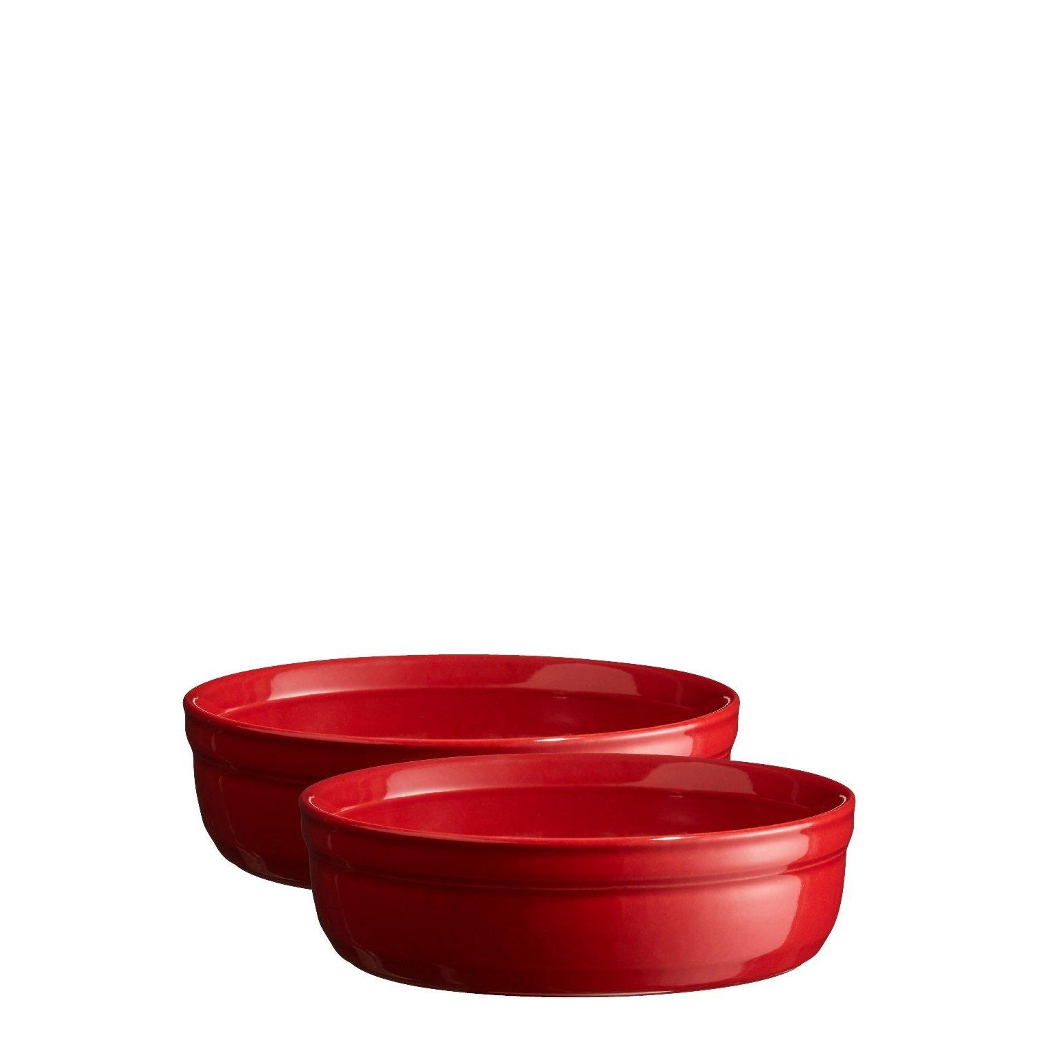 2 Creme Brulees Ramekin Set Burgundy 13cm dia.