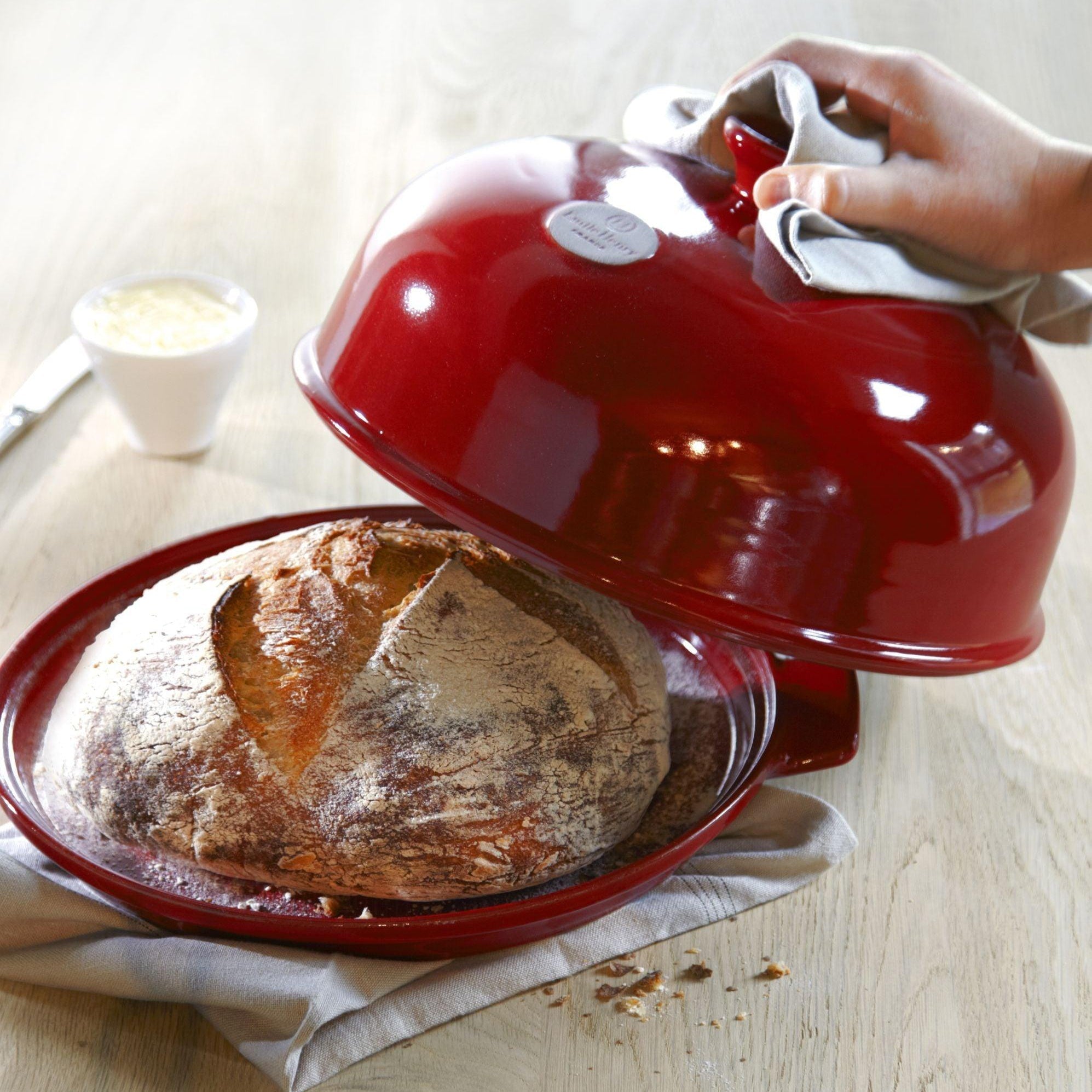 Bread Cloche Burgundy 34cm x 28.5cm - HAUSwares