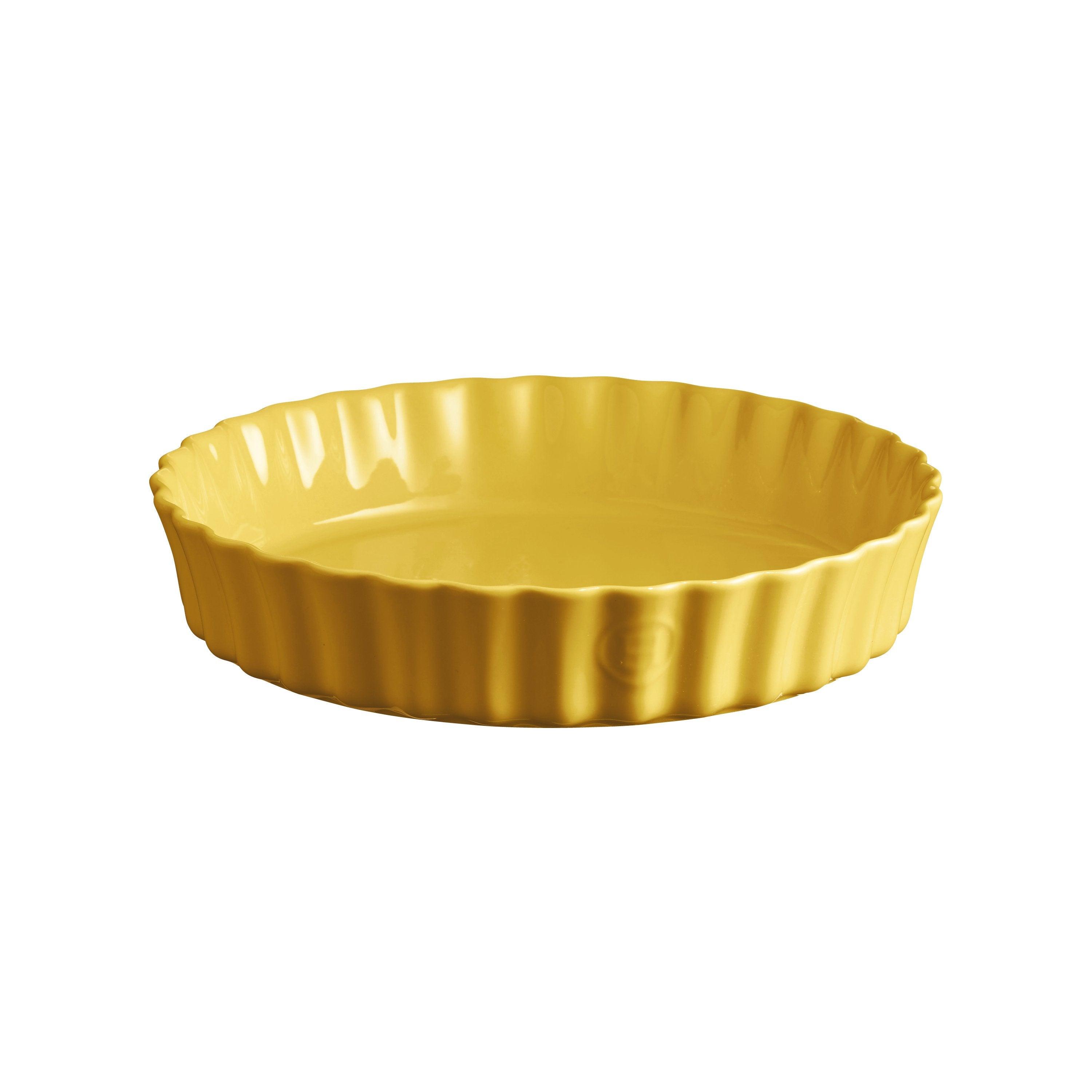 Deep Flan Dish Provence Yellow 29cm dia.