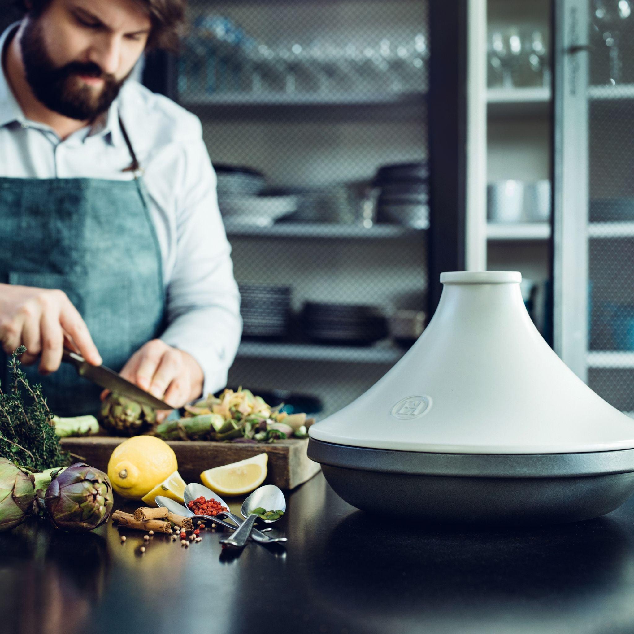Delight Tagine White Lid/Slate Base - HAUSwares