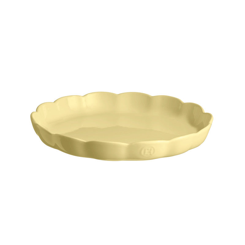 Emile Henry Madeleine Tart Dish 31cm in Vanilla