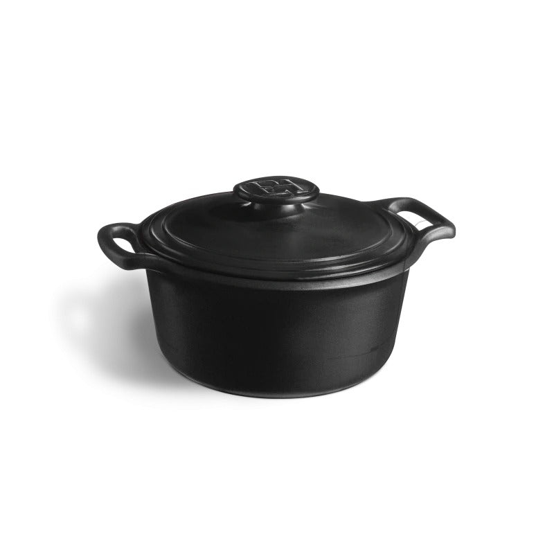 Emile Henry Sublime+ 3L Round Casserole with Slate Lid