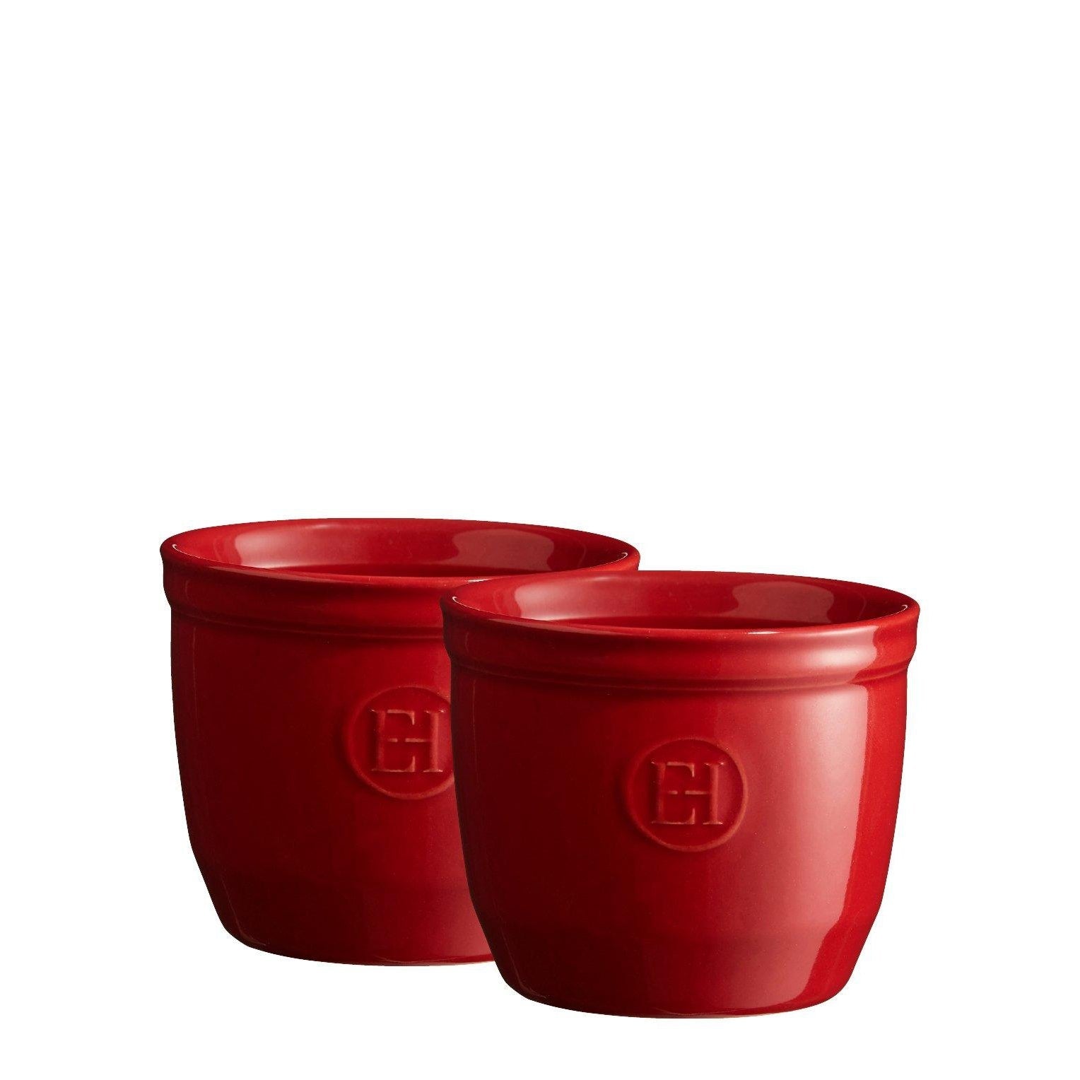  2 Ramekins Set No 8 Burgundy 8.5cm dia.