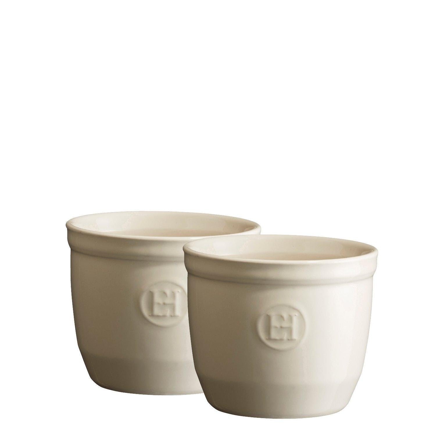  2 Ramekins Set No 8 Clay 8.5cm dia.