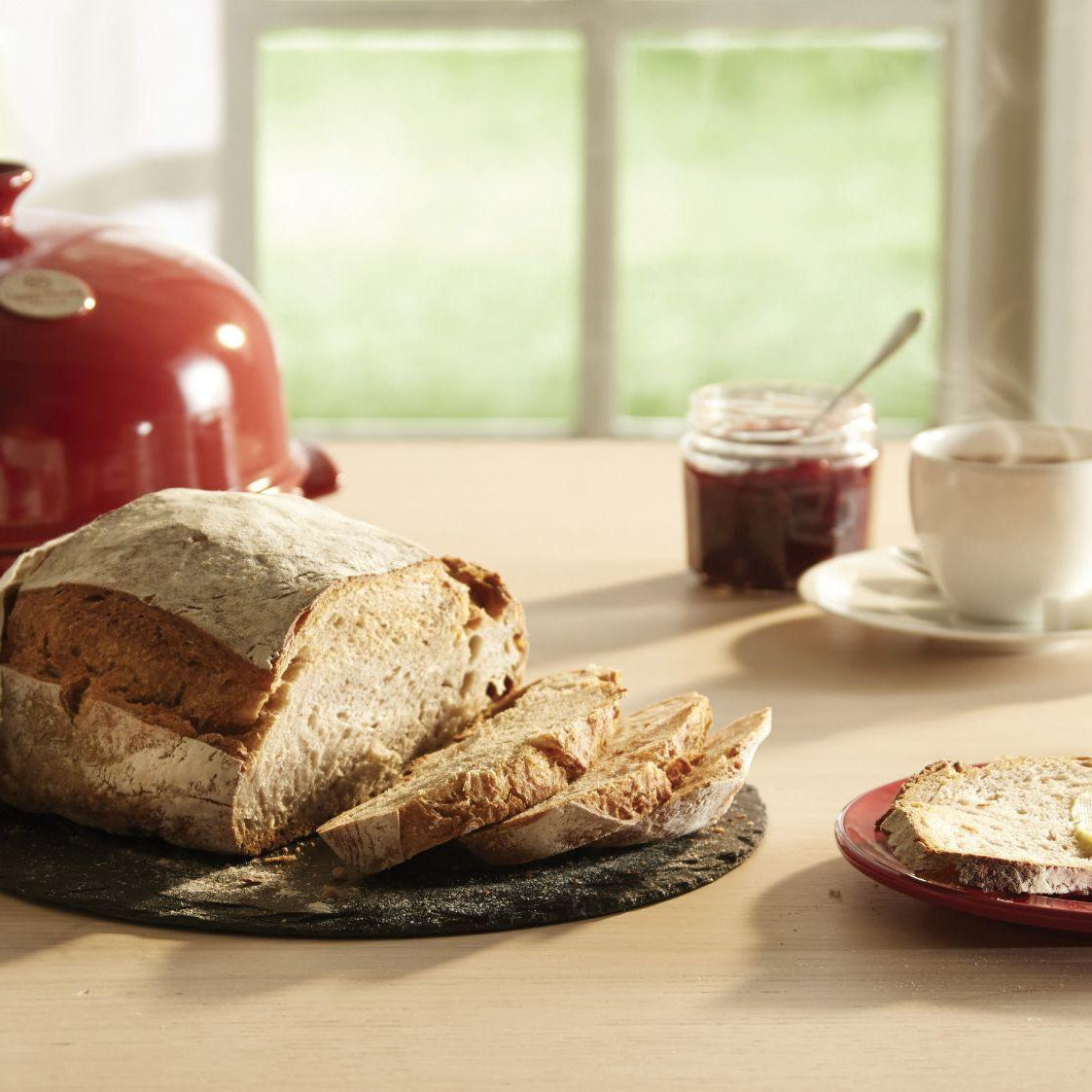  Bread Cloche Burgundy 34cm x 28.5cm - HAUSwares
