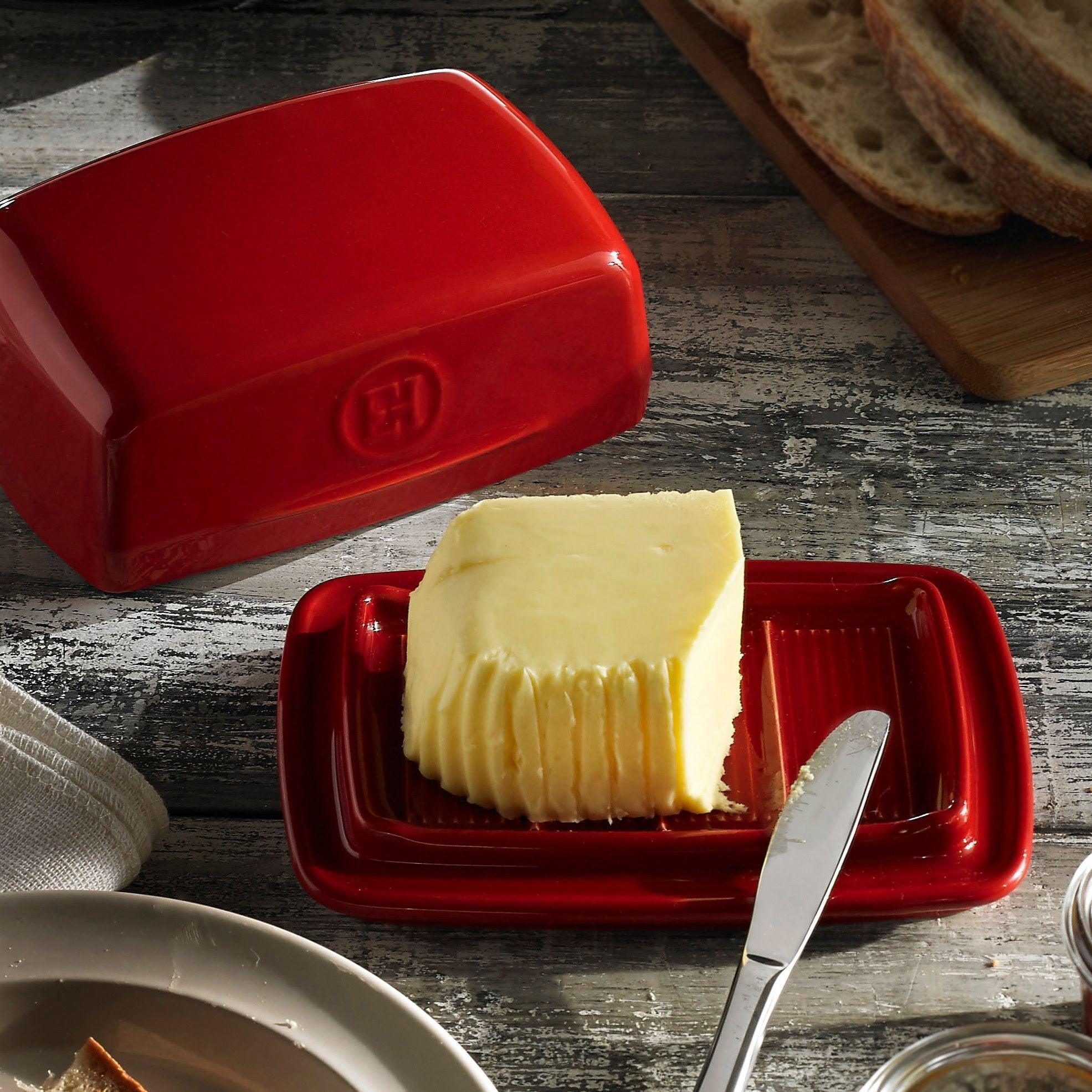  Butter dish Burgundy 17cm x 11cm - HAUSwares