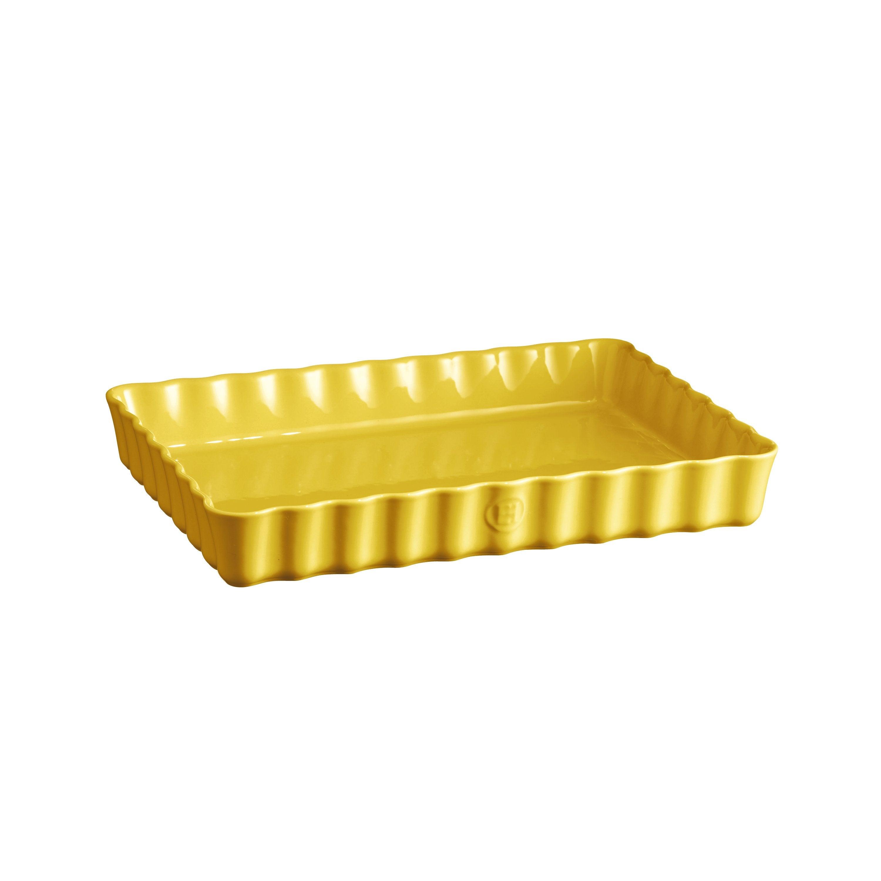  Deep Rectangular Tart Dish Provence Yellow 24cm x 34cm