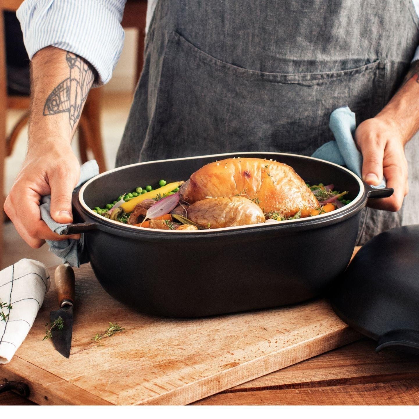  Delight Oval Casserole Dish Slate 36cm dia. 4.5l - HAUSwares