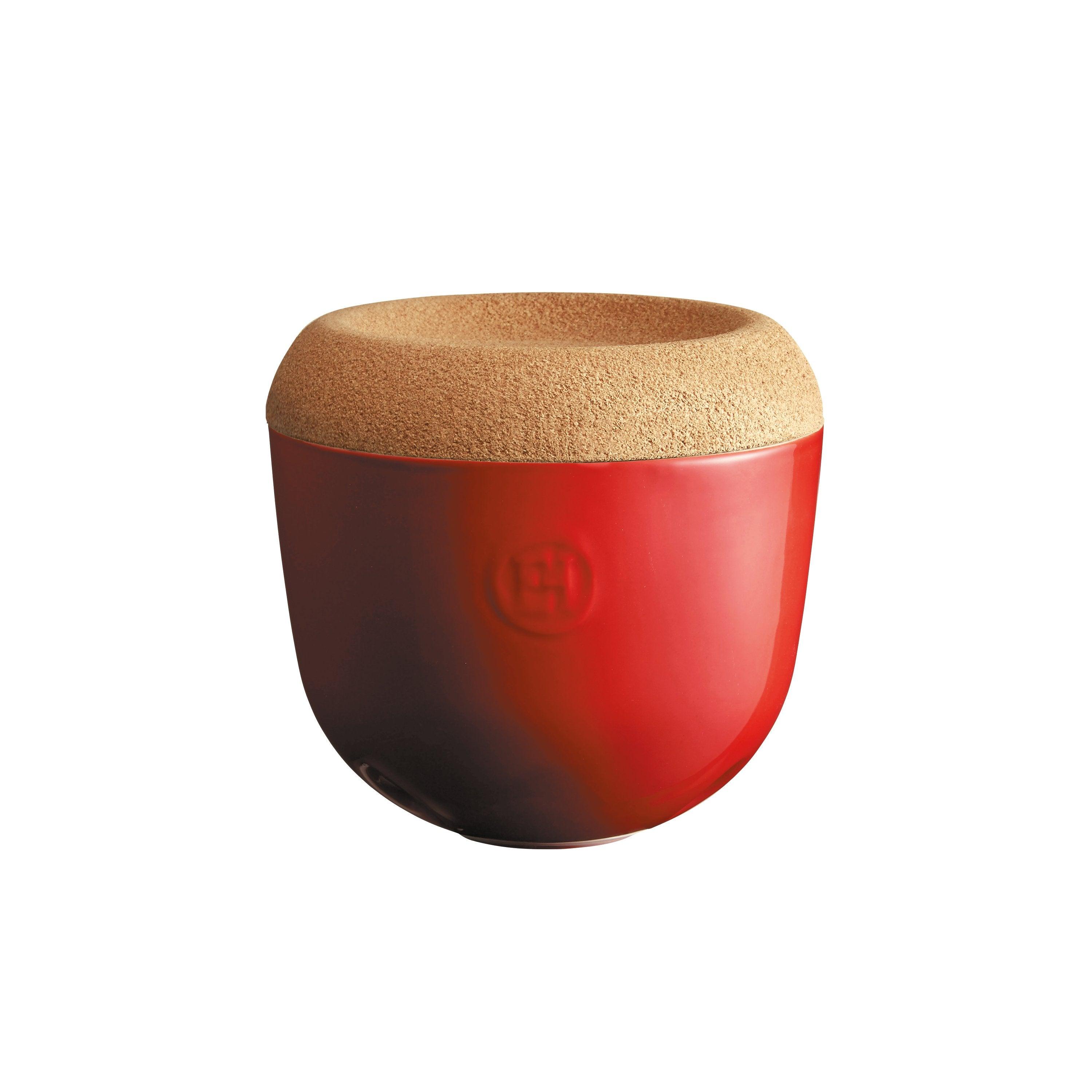  Garlic Pot Burgundy 14.6cm dia.