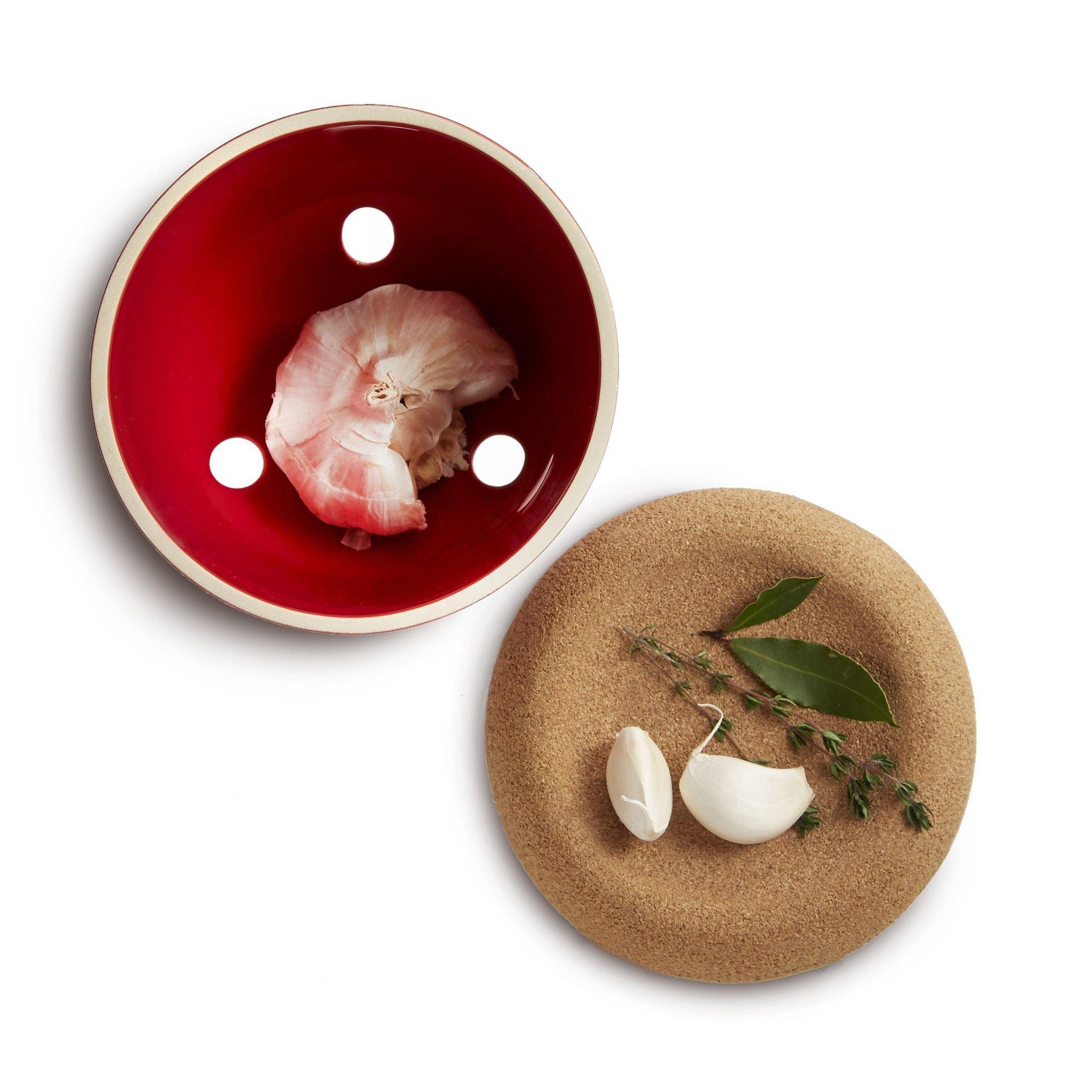 Garlic Pot Burgundy 14.6cm dia. - HAUSwares