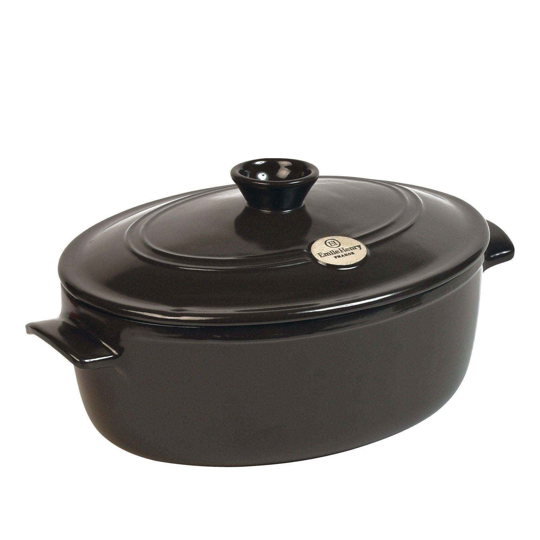  Oval stewpot Charcoal 39.5cm x 26.5cm 6L