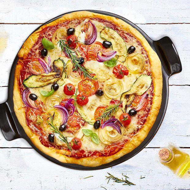  Smooth Pizza Stone Charcoal 37cm dia. - HAUSwares