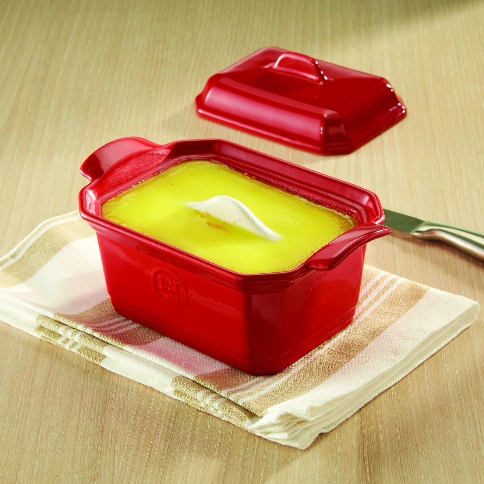  Terrine foie gras + presse Burgundy 19cm x 12cm - HAUSwares