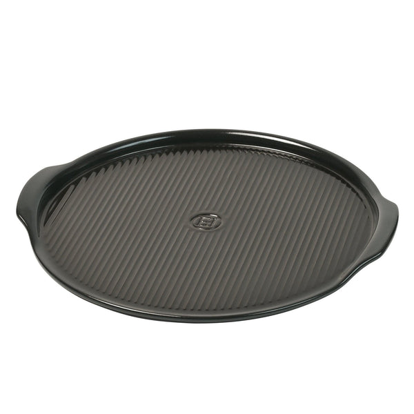 Ridged Pizza Stone ⌀40cm - Charcoal - Emile Henry