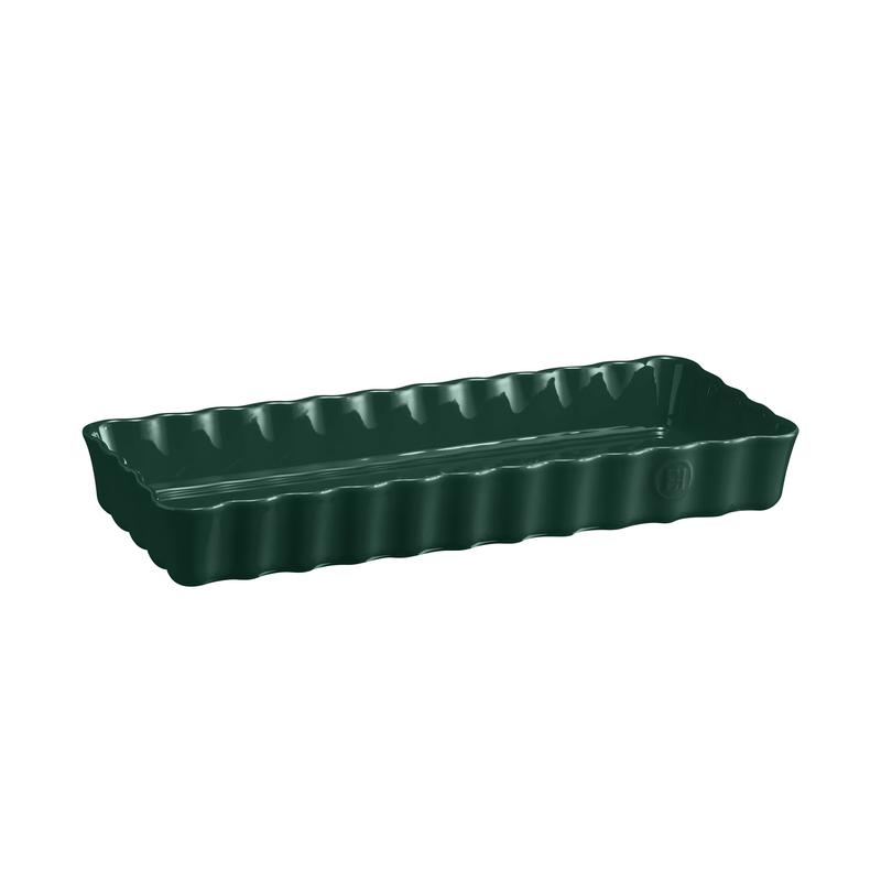 Slim Rectangular Tart Dish - Cedar Green - Emile Henry